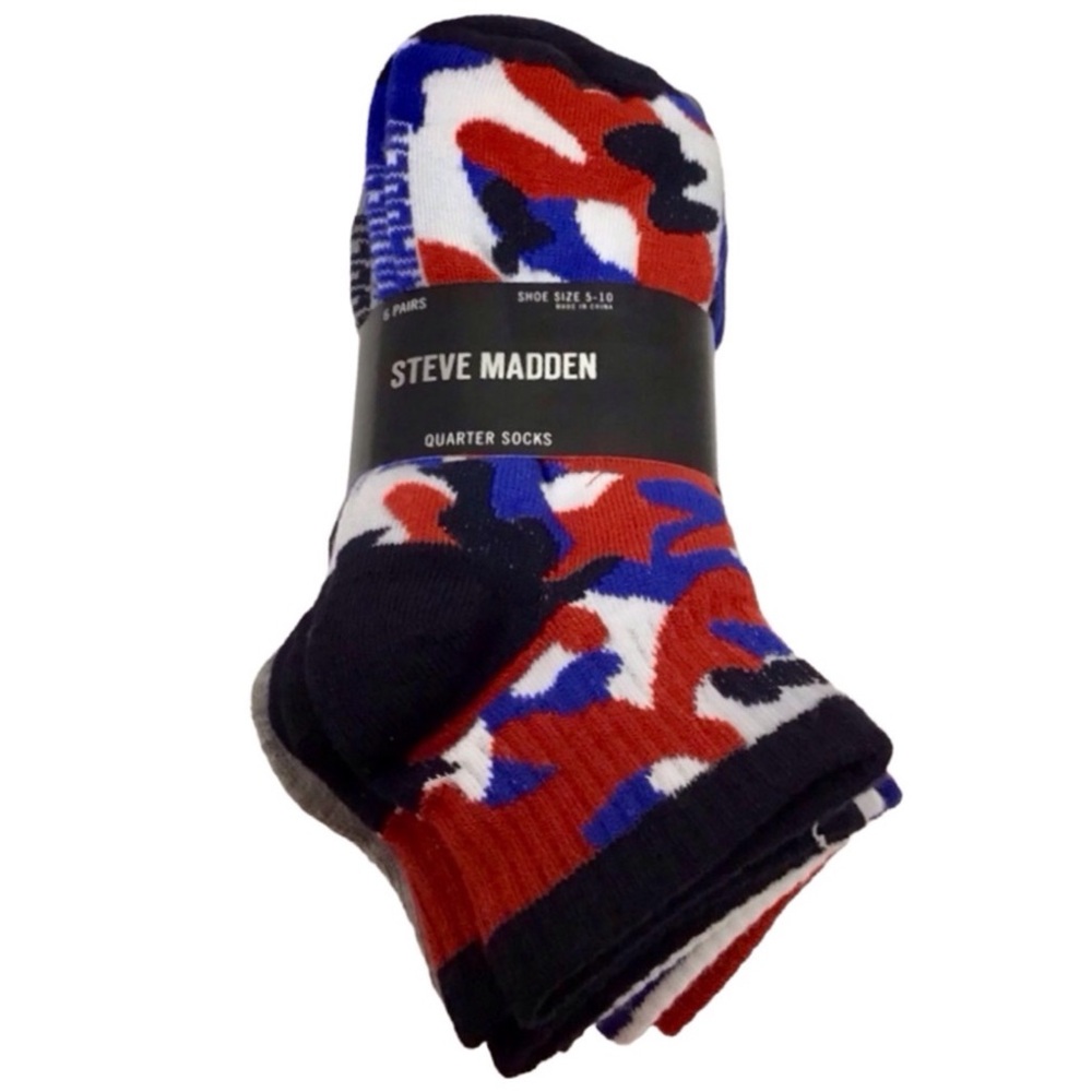 Steve Madden 6pk. Quarter Socks (NWT) (Shoe Size: 5-10)